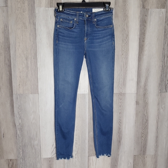 rag & bone Denim - Rag & Bone Cate Mid Rise Ankle Skinny Jeans Flint Blue 24 NWOT‎ Designer Denim
